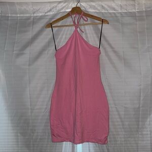 NWT H&M Pink Bodycon Halter Dress